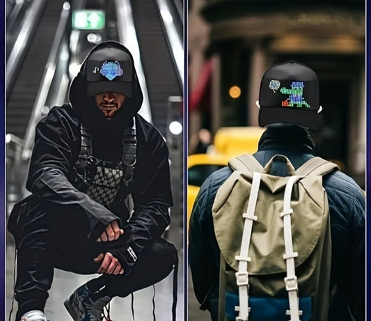 GORRA DJ CON PANTALLA LED PROGRAMABLE