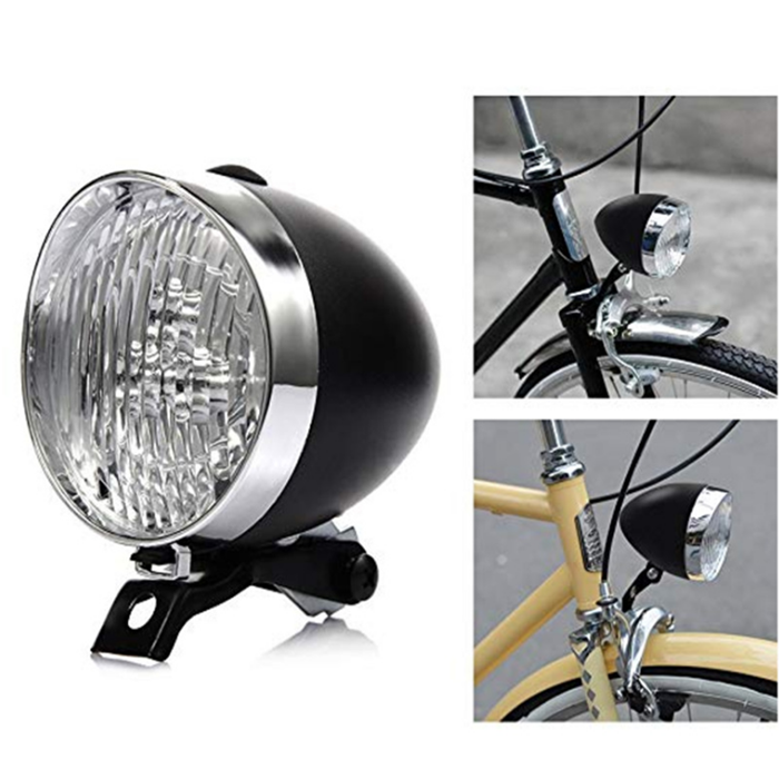 FAROLA CLASICA PARA BICICLETA CON LUZ LED