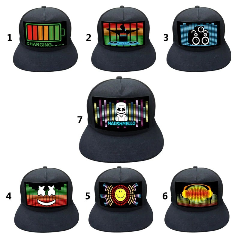 GORRA DJ CON PANTALLA LED RITMICA